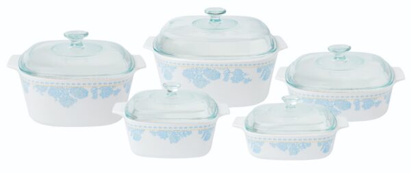 Corningware 10pcs CCLSC Set With Cover Hydrganea