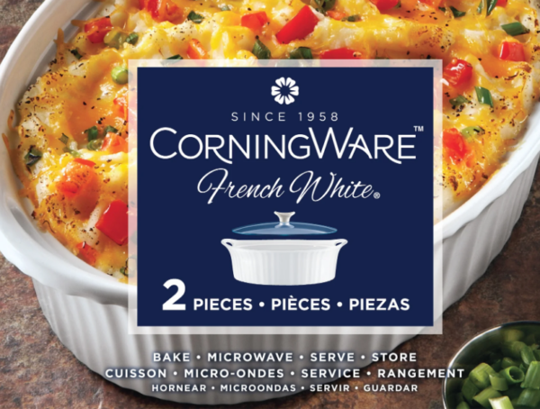Corningware French White 1.4L Oval Covered Casserole 02