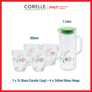 Corelle Coordinates Carafe & Mugs - Country Rose - Image 3