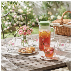 Corelle Coordinates Carafe & Mugs - Country Rose - Image 4