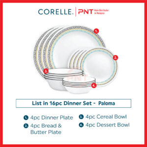 Corelle Livingware 16pc Set - Paloma w/o Mug - Image 4