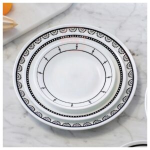Corelle Livingware 16pc Set - Black & White with Mugs - Image 7