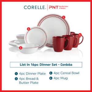 Corelle Livingware 16pc Set - Cordoba with Mugs - Image 4