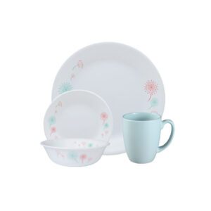 Corelle Livingware 16pc Set - Dandelion with Mugs