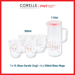 Corelle Coordinates Carafe & Mugs - Sakura - Image 3