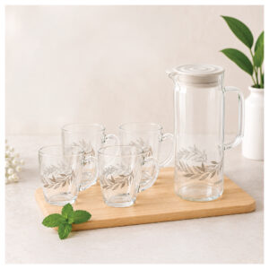 Corelle Coordinates Carafe & Mugs - Silver Crown - Image 4