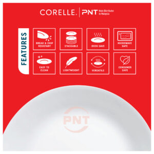 Corelle Livingware 16pc Set - Spring Blossom Red with Mugs - Image 5