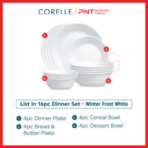 Corelle Livingware 16pc Set - Winter Frost White w/o Mug - Image 4