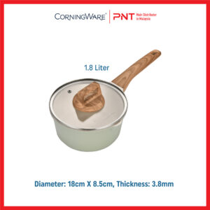 CorningWare VERTA  Living Grove Olive 18cm Sauce Pan with Lid - Image 4