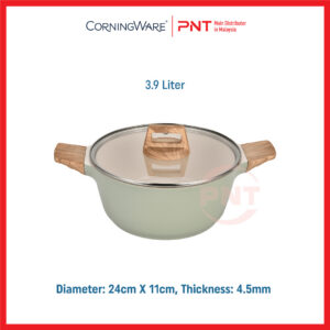 CorningWare VERTA Living Grove Olive 24cm Pot with Lid - Image 4