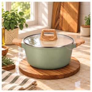 CorningWare VERTA Living Grove Olive 24cm Pot with Lid - Image 5