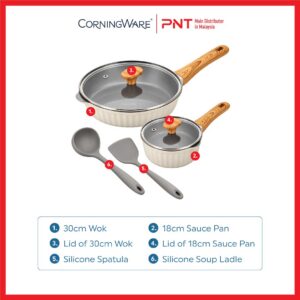 CorningWare LINEA Living Greige Stone 6pc Set - Image 3