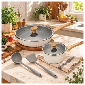 CorningWare LINEA Living Greige Stone 6pc Set - Image 7